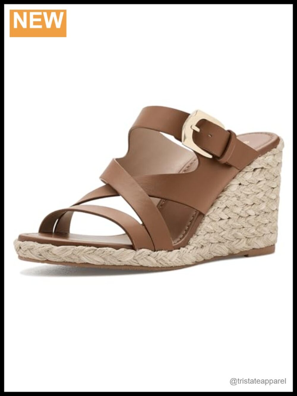 Leather Espadrille Wedge Sandals With Crisscross Straps And Jute Wedge Heel